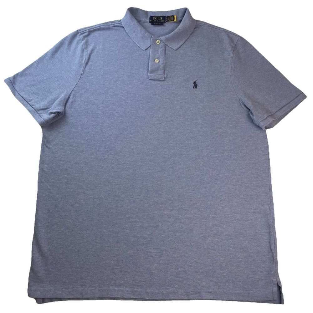 Polo Ralph Lauren Mens Polo Light Blue Short Sleeve Classic Fit Pony-XL